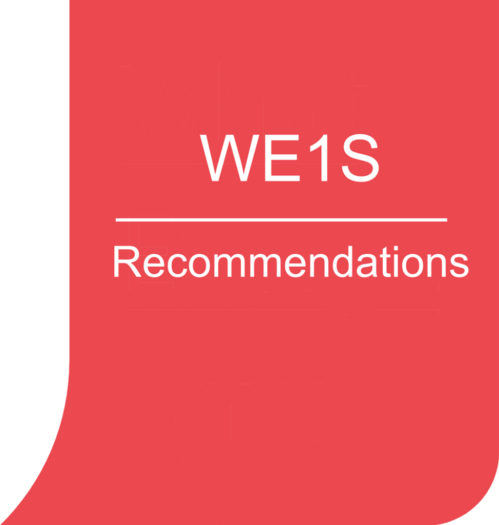 WE1S Recommendations