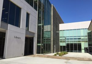 UCSB Davidson Library (entrance to mountain side)