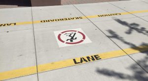 Watch out for the skateboard lanes at UCSB!